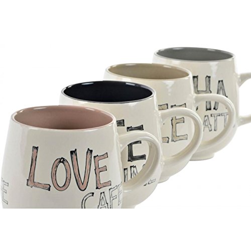 Set 4 taza gres para cafe