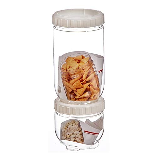 Juego de 2 Tarros plastico apilable