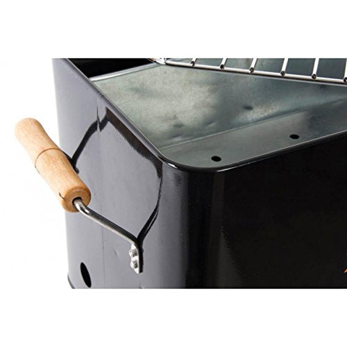 Barbacoa metal portatil con asa 30x22x22 cm
