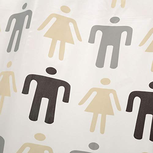 Cortina de baño People de PVC, de 180x200 cm