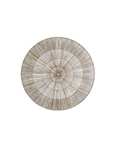 Mural Decoracion de Pared de Jute Natural Marron 90 cm