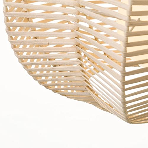 Lámpara Colgante de Rattan Natural Beige Oriental para salón Sol Naciente