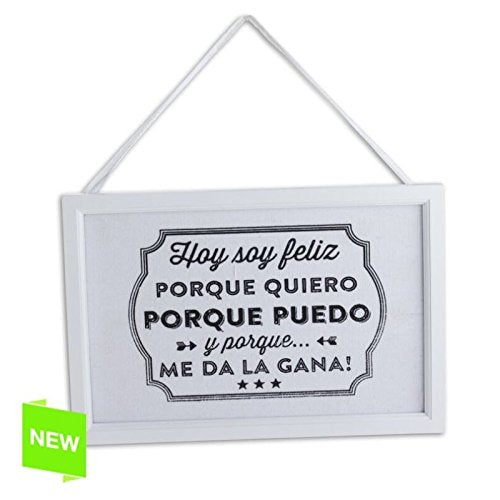 Placa mensaje happy L 20X30X CM