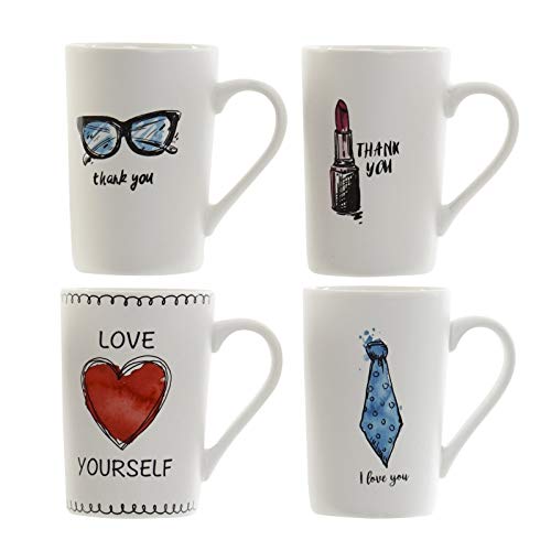 Pack 4 Tazas Ceramica Fashion