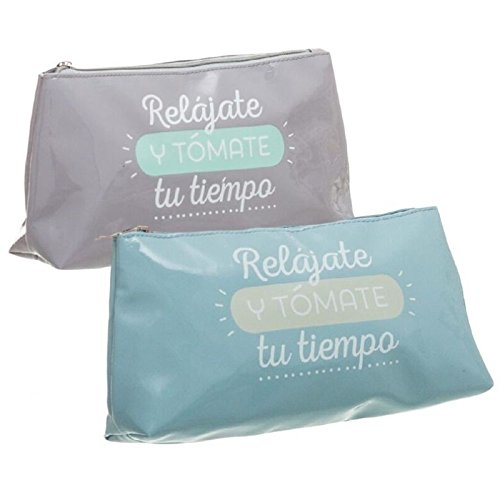 Neceser para Bolso Moderno diseño Original Mensaje RELAJATE con Cremallera