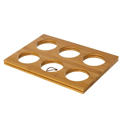 Botellero plegable bambú 30 x 20 x 24 cm .