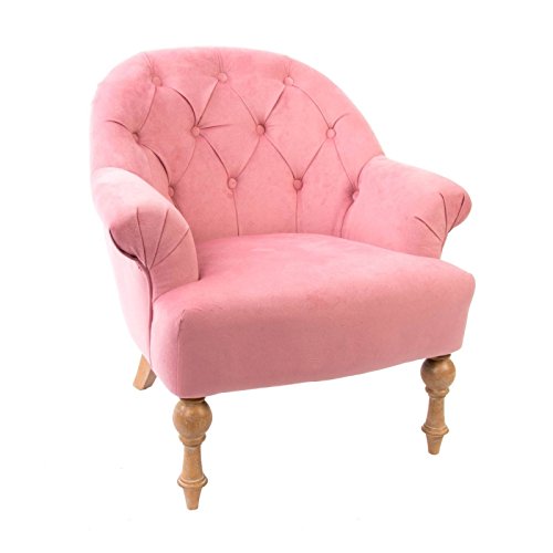 Sillon Poliester de Madera Rosa para salón Fantasy