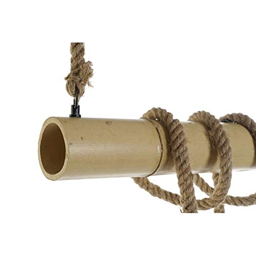 Lámpara de Techo Original Bambu Decorado Cuerda para 2 Bombillas