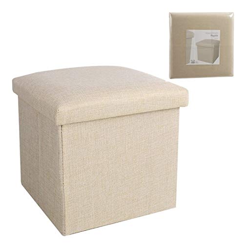 Puff pongotodo Plegable Cuadrado Beige 38 cm