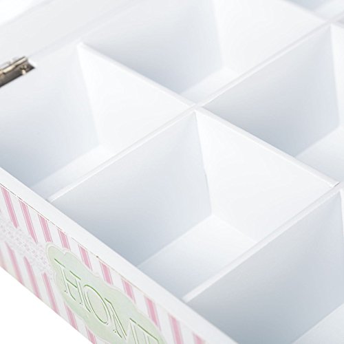 Caja 2/m mdf / cristal 24 x 24 x 7 cm con 9 departamentos.