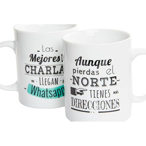 Tazas con mensaje originales Whatsapp ( Juego de 2 tazas )