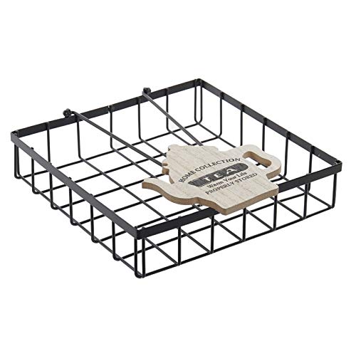 Servilletero Metal Negro Coffee para Cocina