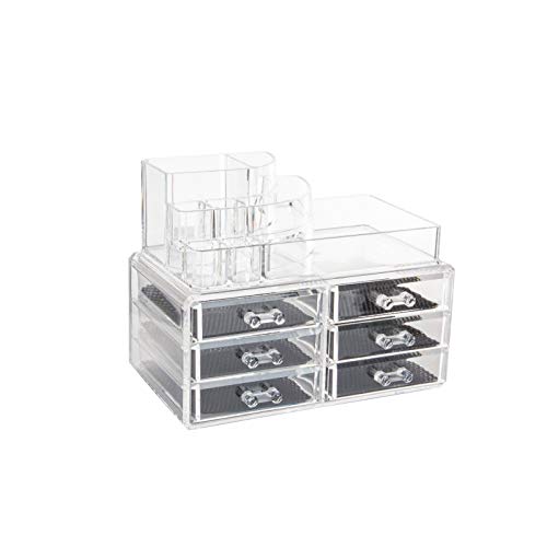 Organizador de Maquillaje, acrílico, Transparente, para baño