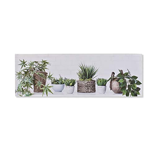 Set 2 Cuadro Lienzo macetas Plantas Verdes 90x30 cm