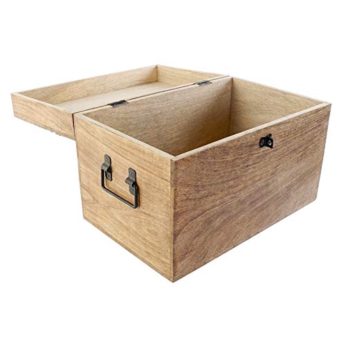 Juego de 2 Caja de Madera Mango Mandala 40x25x26