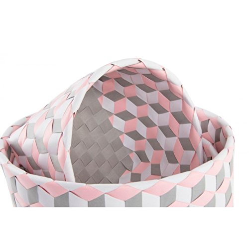 Juego de 3 cestas ordenacion redondos color pastel . - Azul