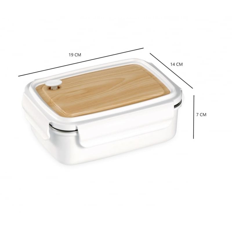 DAMDAM GO - Fiambrera de Plastico y Acero Inoxidable - Tupper Para Alimentos Con Cuchara