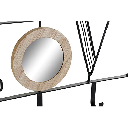 Set 2 Perchero Pared Metal Negro Factory 4 corgadores Home y Love