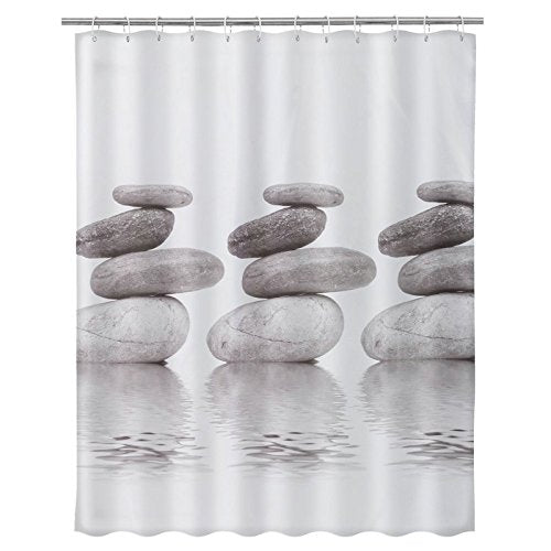 Juego de baño Stones - Cortina Baño Ducha con Anillas 180x200cm