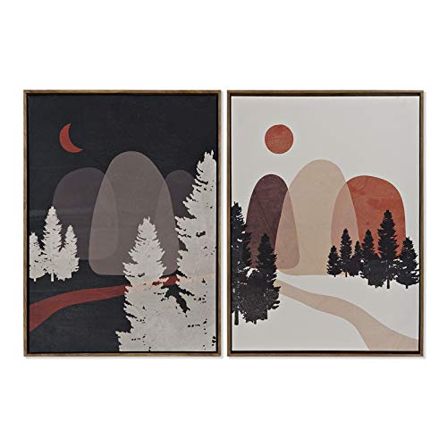 Set 2 Cuadro Lienzo PS montaña 52x72 cm