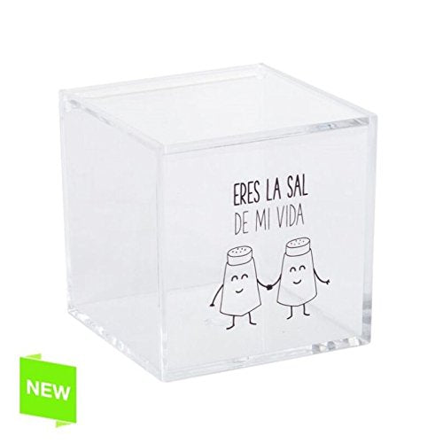 Azucarero y salero doble con cuchara ACRILICO