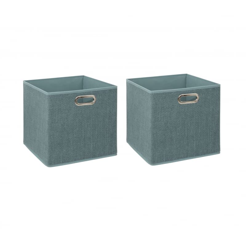 Cajas de Almacenamiento de Tela Cesta Organizador Plegable 31x31x31 cm Pack de 2 Unidades