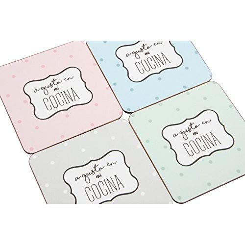 Posavasos diseño Moderno, Madera, Blanco, 10 x 8 x 10 cm, 12 Unidades