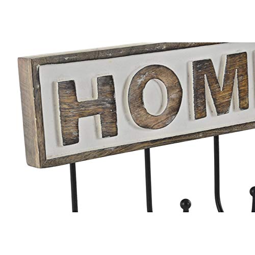 Perchero de Pared Madera de 4 colgadores Home