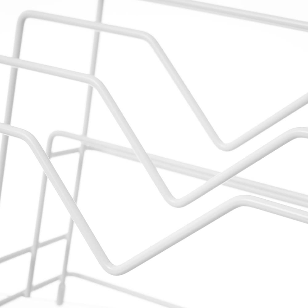 Organizador para tapas blanco de metal de 26x19x21 cm