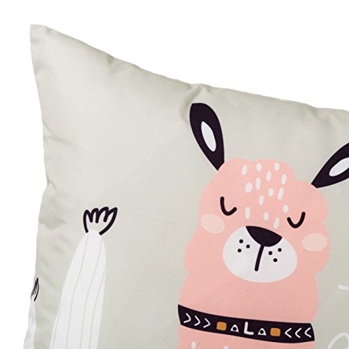 Juego de 2 Cojín de cactus rosa de poliéster étnico para dormitorio Iris