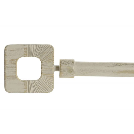 Barra de Cortina Extensible de Metal Beige Minimalista para Dormitorio Vintage de 120-210 cm