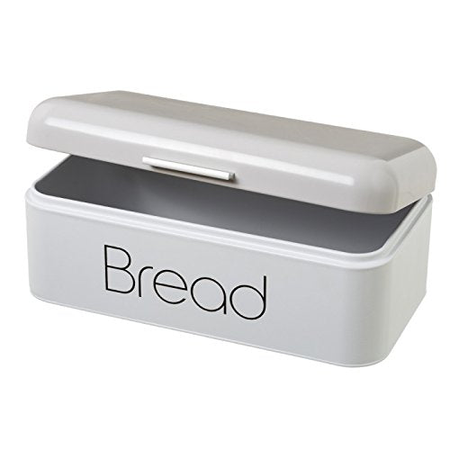 Panera de Metal Blanca de Mesa Vintage para Cocina.