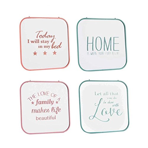 Espejos de Pared Metal Scandi Color Pastel 25x25 cm