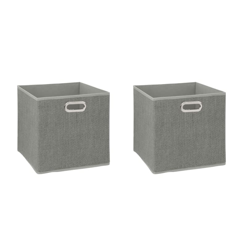 Cajas de Almacenamiento de Tela Cesta Organizador Plegable 31x31x31 cm Pack de 2 Unidades