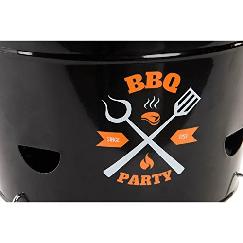 Barbacoa metal portatil con asa 28x21x18 cm