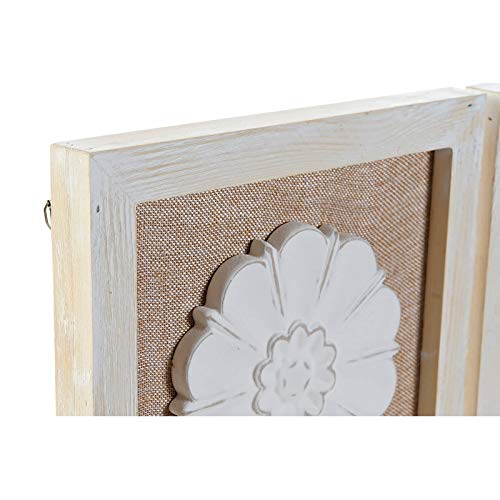 Conjunto Decoracion Pared Madera Floral 30x30 cm