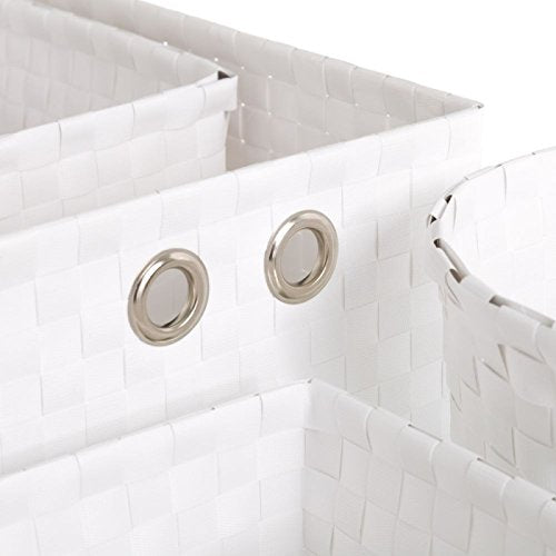 Set 4 cestas organizadoras Moderna Polipropileno Blanco