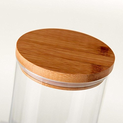 Tarro borosilicato cristal con tapa bambu