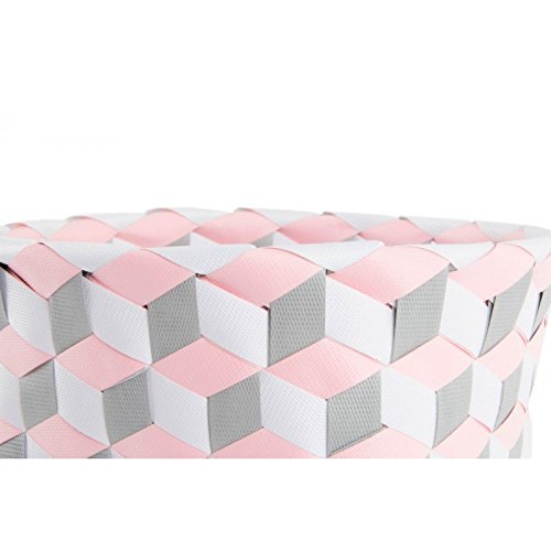 Juego de 3 cestas ordenacion redondos color pastel . - Rosa