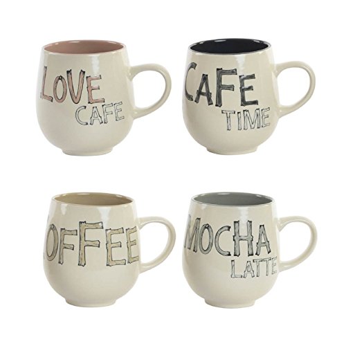 Set 4 taza gres para cafe
