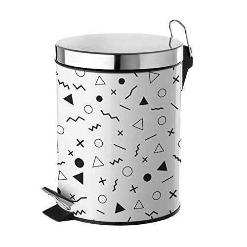 Conjunto Papelera 3 litros y escobillero diseño Original Memphis