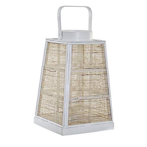 Farol portavela de Bambu Cuerda clásicos para decoración