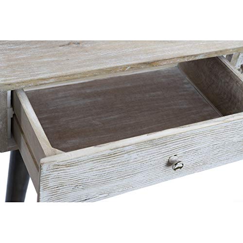 Consola de 2 cajones Mango Tallado 115x40x85 cm
