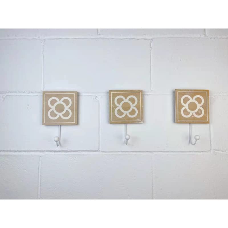 Perchero de Pared Madera de 3 Colgantes Triple Panot Barcelona