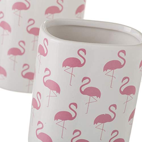 Conjunto Set baño 3 Piezas Ceramica de framencos Rosa Blanco