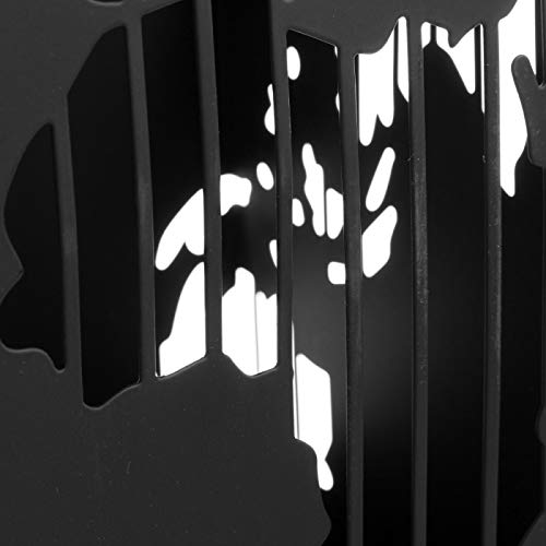 Pack 2 Paraguero Metal mapamundo Gris y Negro