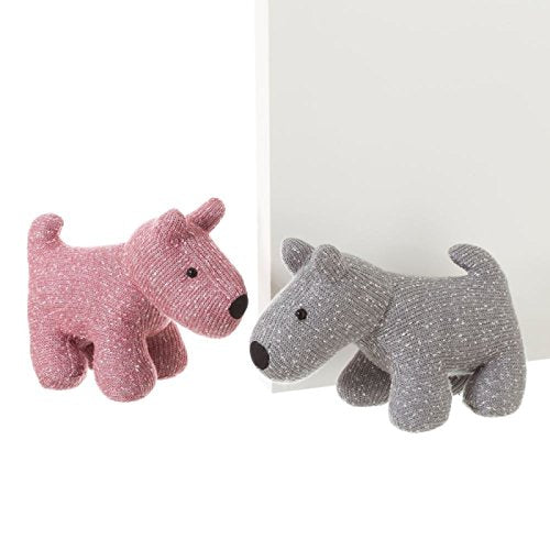 Sujetapuertas de Perro Rosa de Tela/Arena Moderno para salón Iris