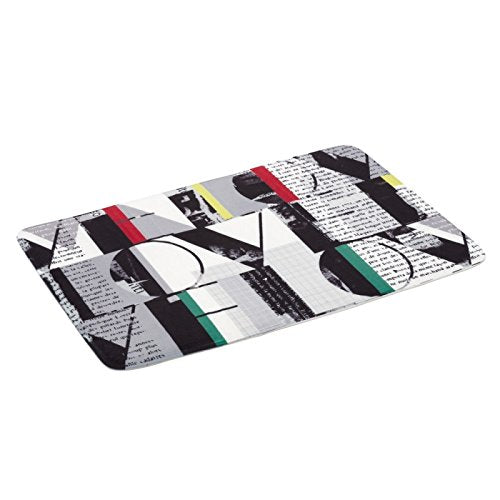 Alfombra multiuso extrasuave gris love microfibra 70x45 cm