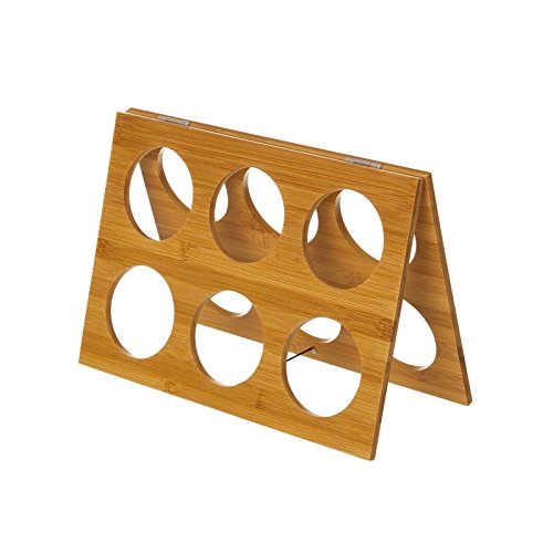 Botellero plegable bambú 30 x 20 x 24 cm .