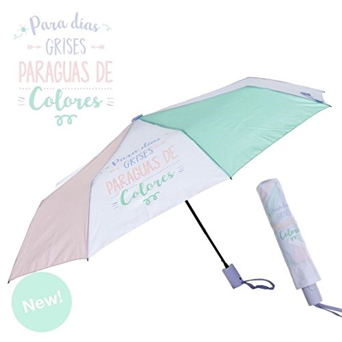 Paraguas plegable original colores pastel " PARA DIAS GRISES PARAGUAS COLORES "
